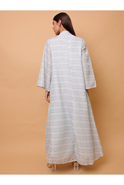 IKKXA Printed 2 Color Gold Sequin Jalabiya