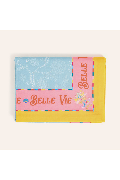 Zsa Zsa Zsu Nilüfer Dijital Baskılı Pamuk Masa Örtüsü 160x240 Cm Açık Yeşil