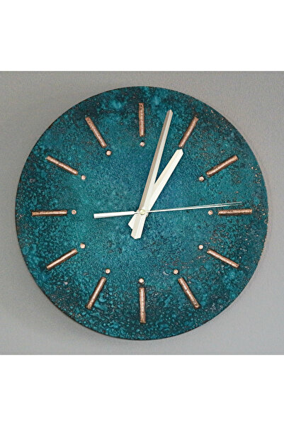 EMO Premium Saf Bakır Duvar Saati, Patina Bakır Saat, Bakır Duvar Saati, Ev&O...