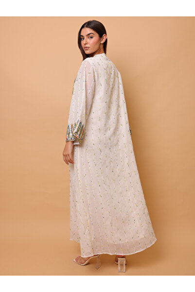 IKKXA Printed Colorful Embroidery Jalabiya