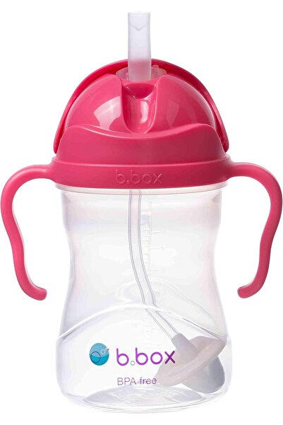 b.box كوب شرب من السيليكون مع قشة مرجحة ومقابض سهلة الإمساك، زجاجة مياه للأطف...