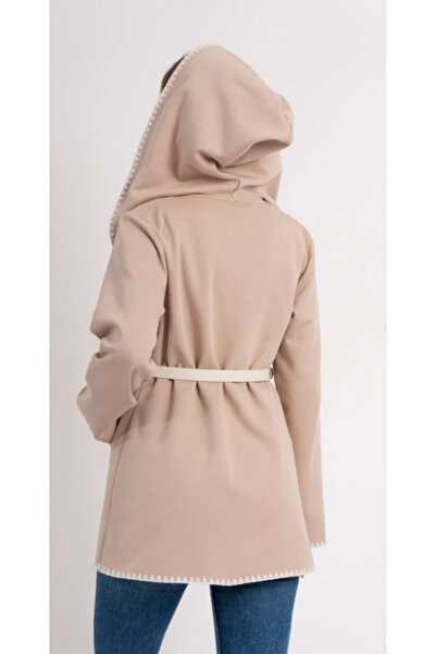 ALCİNOUS Details of the Sewing, Belt, Inner Wool, Pocket, Hood Hooded