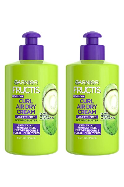 Garnier Fructis Curl Nourish Air Dry Cream Defining Butter Leave-in Conditioner, 10.2 Fl Oz, 2 Count