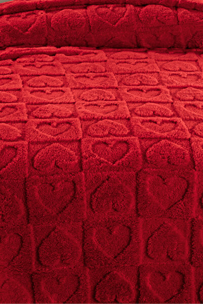 Noctiluca Amora Heart Pattern Wellsoft Single Blanket 180X230 + Pillowcase Soft Bedspread