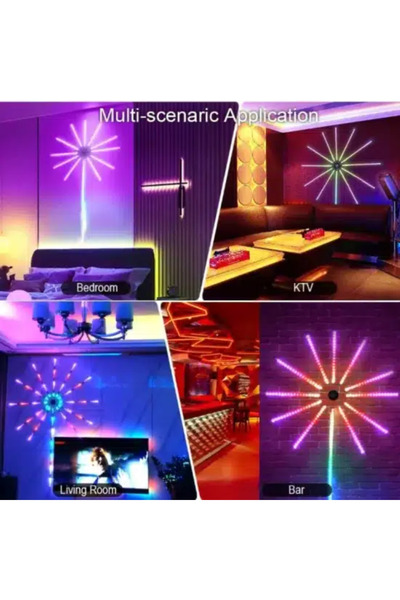TrendyLux Smart RGB LED Firework Lights – App Control & Remote Control, 210 LEDs, Ambient Decor