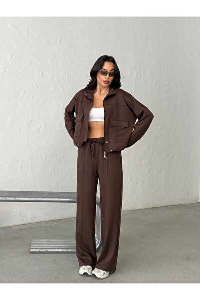 BEJNA Women's Bomber Jacket Pants Modal Set
