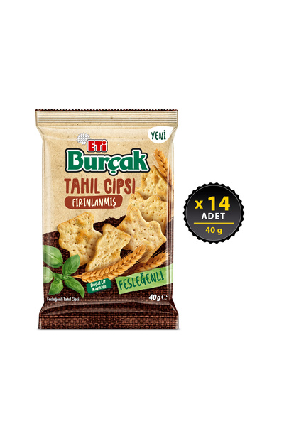 Eti Burçak Fesleğenli Tahıl Cipsi 40 g x 14 Adet