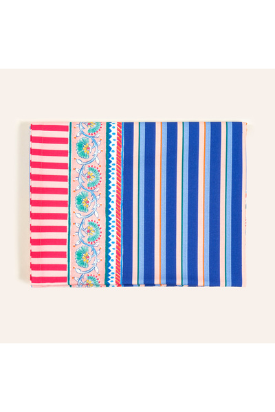 Zsa Zsa Zsu Nilüfer Dijital Baskılı Pamuk Masa Örtüsü 160x240 Cm Mavi