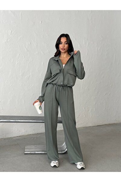 BEJNA Women's Bomber Jacket Pants Modal Set