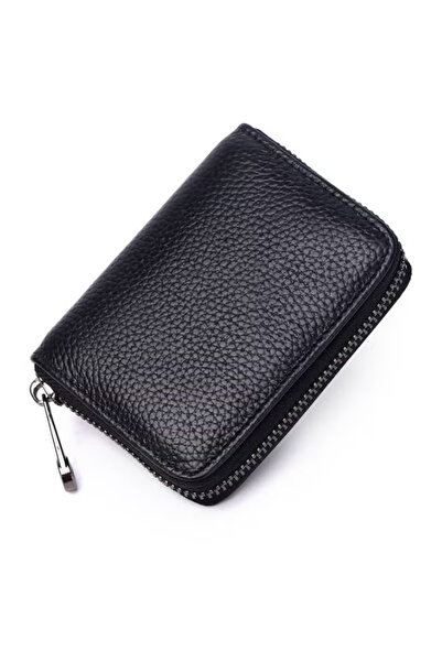 Beauenty Calfskin Leather Card Holder Black