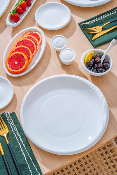 ACAR Alina 12 Kişilik 52 Parça Porselen Kahvaltı Takımı