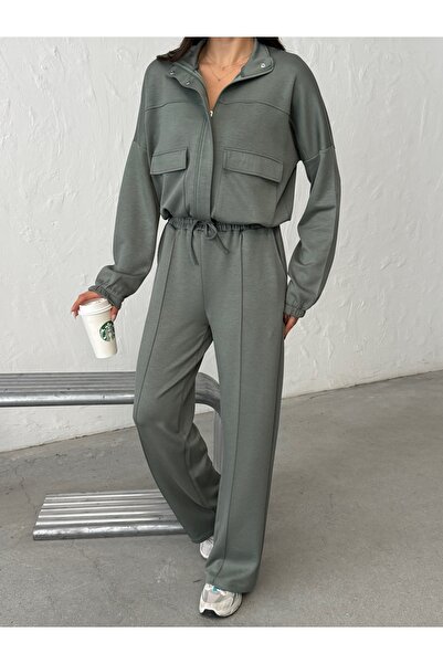 BEJNA Women's Bomber Jacket Pants Modal Set