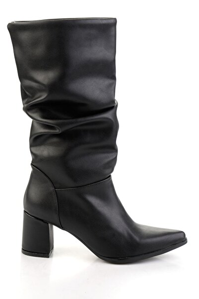 Bambi Siyah Kadın Çizme K03138060309