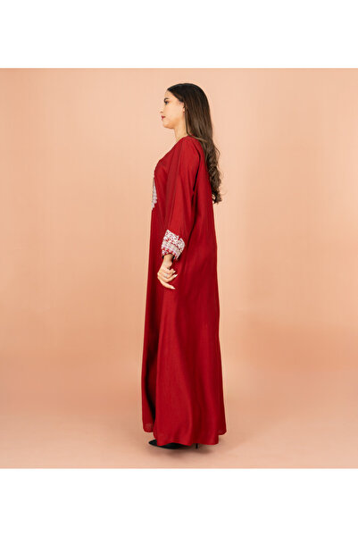 IKKXA Classic Solid Embroidery Front and Sleeves Jalabiya