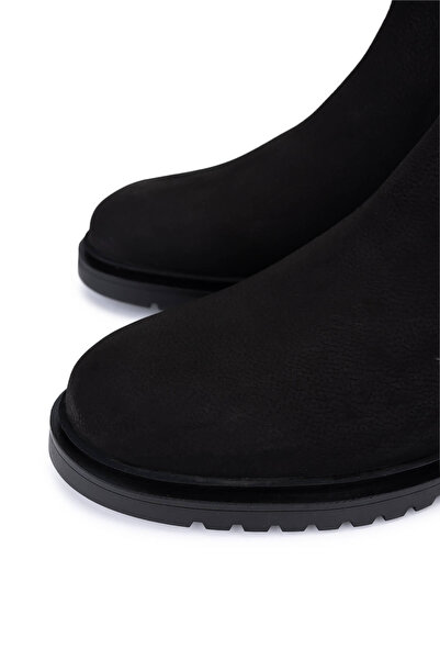 Tamer Tanca Men's Genuine Leather Black Nubuck Casual Boots