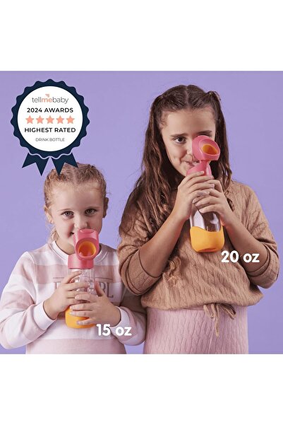 b.box 500548 Tritan Drink Bottle, 23.9 fl oz (600 ml), Blue Blaze