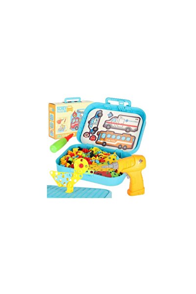 Three top online Building blocks in a suitcase + screwdriver vehicles