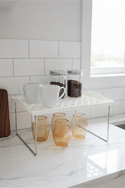 Orvila Kare Mutfak ve Banyo Düzenleyici Raf Çok Amaçlı Organizer Raf