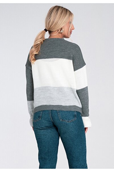 Figl Warm cardigan for women - Short cardigan for women - Gray cardigan M1245 size M