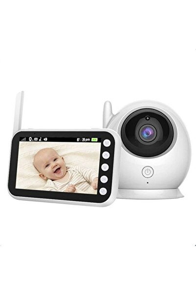 hibobi جهاز مراقبة درجة حرارة الطفل ثنائي الاتجاه، مقاس 4.3 بوصة - أبيض