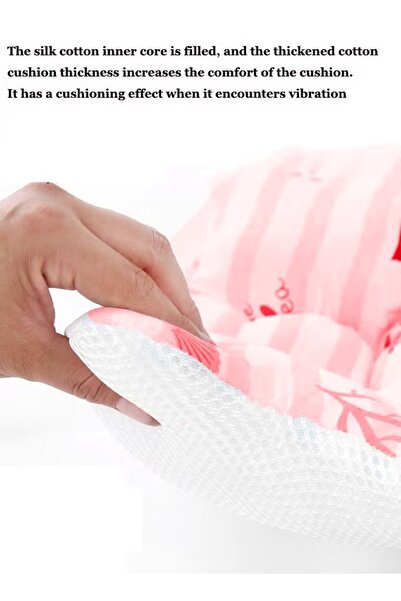 Generic Baby Stroller Cushion Seat Pad Stroller Seat Liner 3D Mesh Pram Pushchair Seat Liners Universal Pink