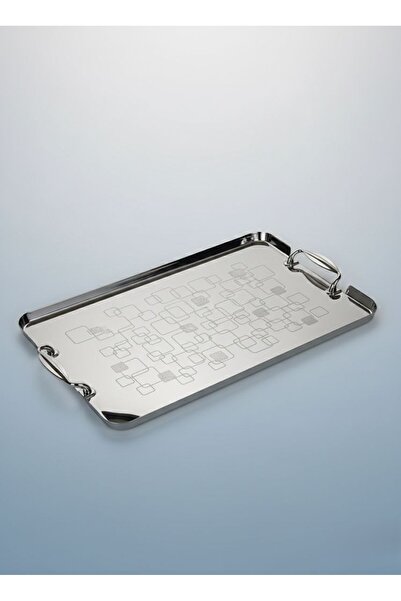 Alamtiaz A new and elegant design steel serving tray set