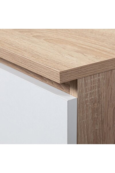 SERSIMO Chest of drawers with 3 drawers, 16 mm laminated chipboard, 60x35x57 cm, sonoma oak and white