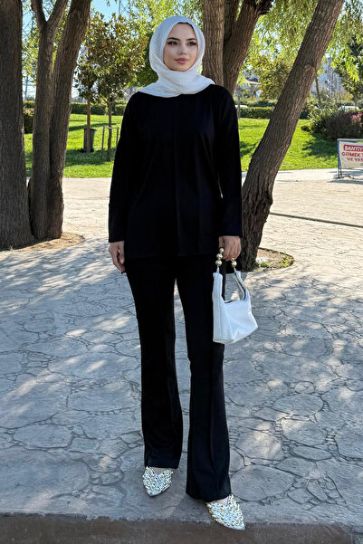 benguen Double Suit with Stitching Detail Z5689 Black