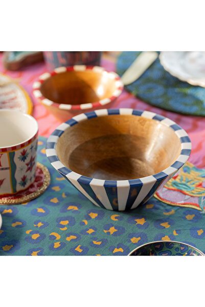 Zsa Zsa Zsu Nohar Mango Ağacı - Reçine Kase 18x18x8 Cm Mavi