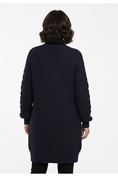 Figl Button cardigan - Oversized cardigan - Navy blue cardigan M1270 size M