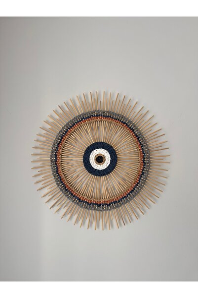 CutKraft Nazar Boncuğu Tasarım Bambu El Yapımı Duvar Dekoru