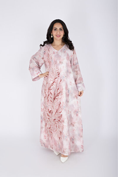 IKKXA Delicate Design Crystal Embroidery Jalabiya