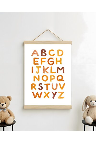 idealizbiz Αφίσα σε καμβά με το Αγγλικό Αλφάβητο
