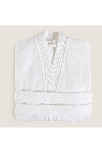 Chakra Rachel Unısex Bornoz Beyaz