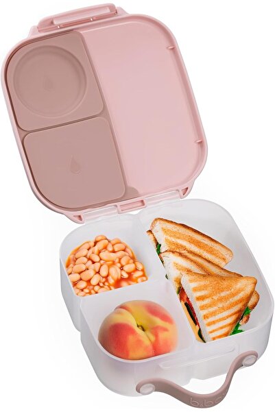 b.box Mini Lunch Box, Kids Bento Box, 2 Leak-Proof Compartments, BPA Free, 1L (Blush Crush)
