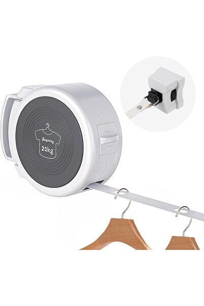 Arabest Heavy-duty retractable portable clothes line with non-slip lock, suitable for laundry room, balcony