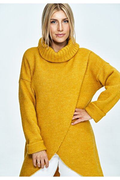 Figl Women's oversized asymmetrical sweater - Mint M891 One size fits all