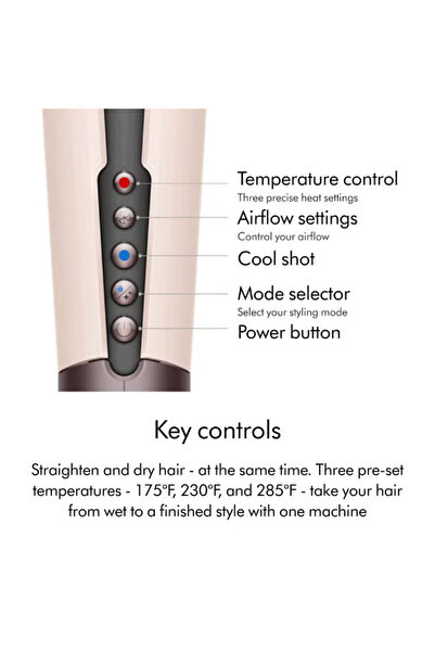 DYSON Airstrait Straightener Ceramic 598962-01 Ceramic Pink/Rose Gold