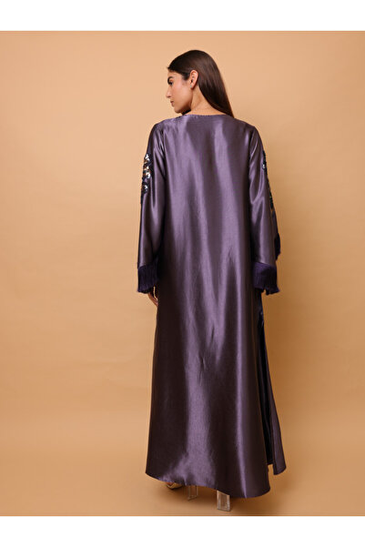 IKKXA Elegant Shimmer Fabric Big Flower Colorful Design Modern Sleeves