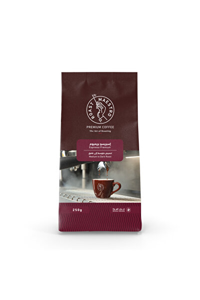 Roast Maestro إسبريسو بريميوم - حبوب قهوة أرابيكا ١٠٠٪ محمصة متوسطة، ٢٥٠ غرام