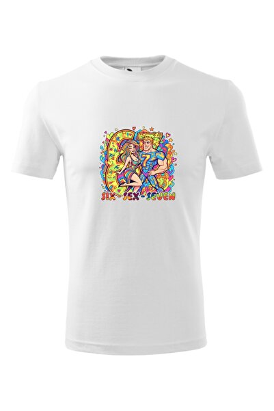 Funny Gift Tricou cu maneca scurta unisex Funny 67 Six-Sex-Seven