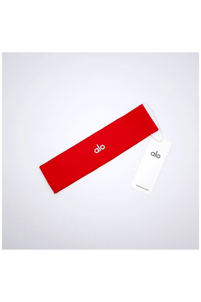 Alo Yoga Headband - Elastic - Fitness Outdoor - Sports - Anti-slip - Sticky Headband -red