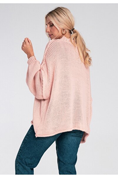 Figl Women's turtleneck sweater - Women's thick sweater - Pink sweater M1238 size XL