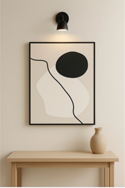 bity thok Abstract wall art in black and beige – dashboard cover 70x50 cm