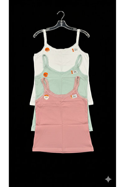 İlke Underwear Дамски модални дантелени потници с тънки презрамки, 3 броя в п...