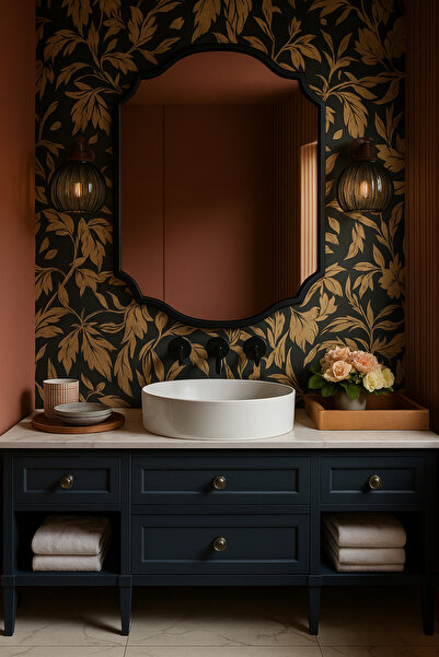 Narkissos Dizayn 80x60 cm Çerçeveli Dekor Ayna / Banyo Aynası / Konsol Aynası