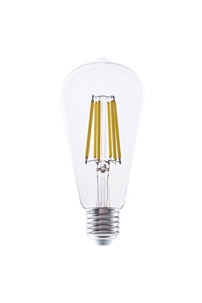 V-TAC Bec LED St64 E27 4W, Alb cald, Filament de sticlă