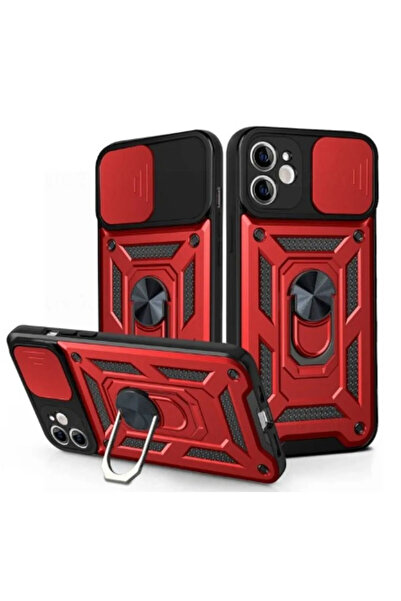 Xiaomi Θήκη Armor για Xiaomi Note 14 5G, CamSlide, Βάση Δακτυλίου, Κόκκινη