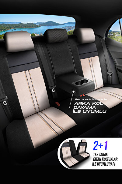 Panda Kılıf Panda Austin Series Velor Cloth Car Seat Cover - Full Set