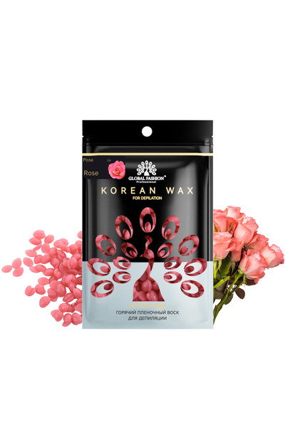 global fashion حبيبات شمع الورد الكوري الساخن ١٠٠ غرام - إزالة شعر الوجه والج...